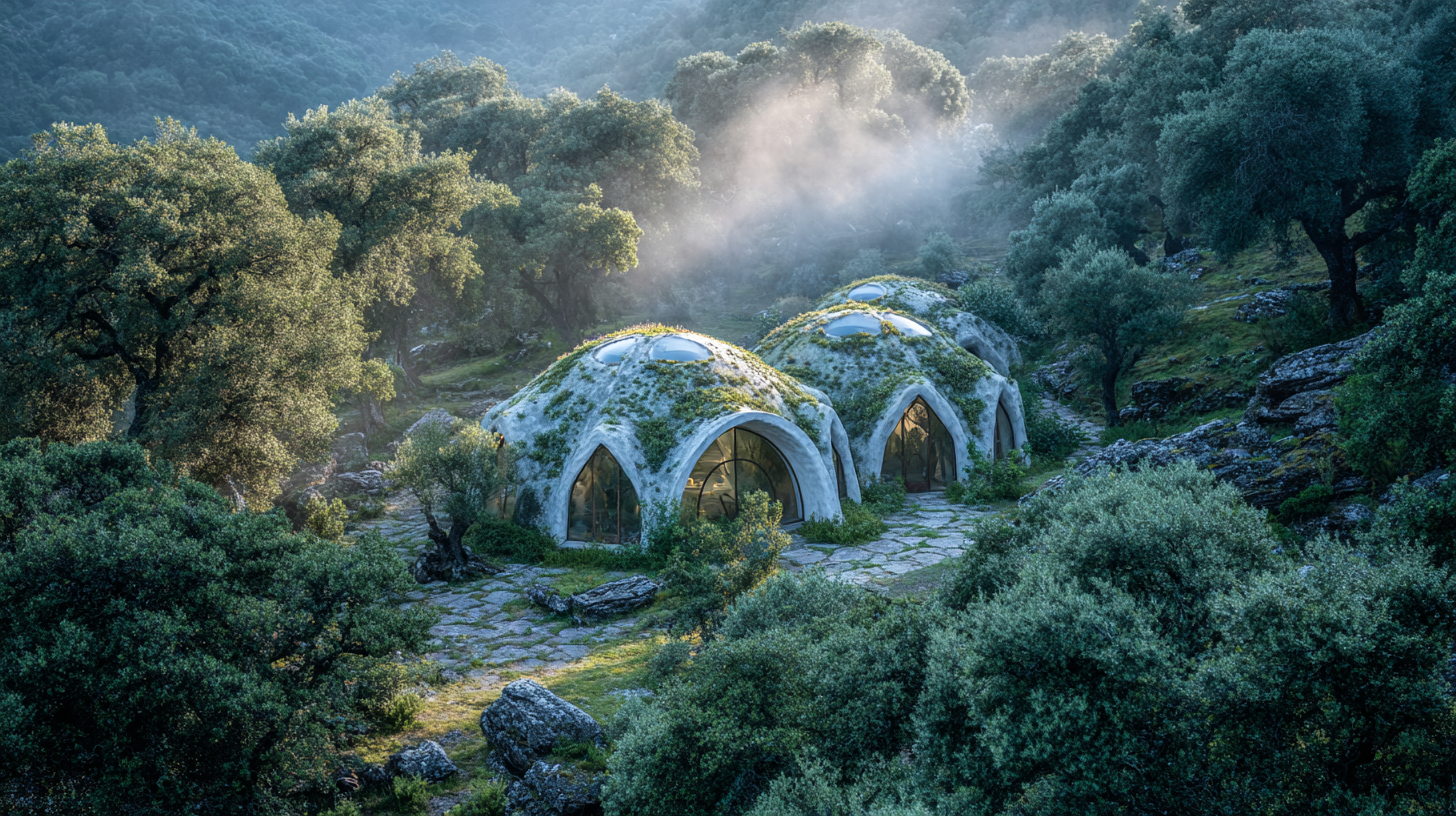 Cluster of interconnected BioDomes creating a multi-generational living compound